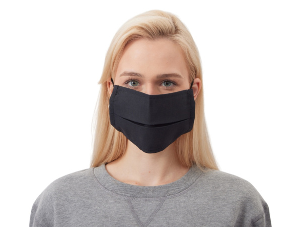 Маска для лица многоразовая из хлопка, Цвет черный