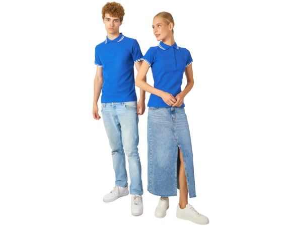 Рубашка поло "Erie" мужская, Размер S, Цвет синий классический/белый