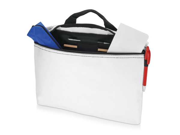 Сумка для конференций «Lando», Цвет белый/черный