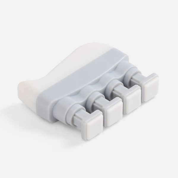 Эспандер кистевой FingerTap, серый с белым, 9х7,5х2,5 см