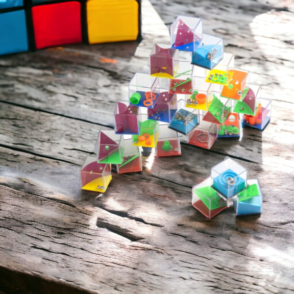 Игра на ловкость CUBIK / сет из 24 различных кубиков, Бесцветный