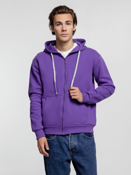 Толстовка на молнии с капюшоном Siverga Heavy, фиолетовая, XS–4XL