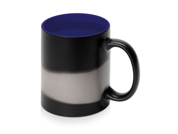 Кружка-хамелеон «Surprise» матовая, Цвет черный матовый/синий глянцевый