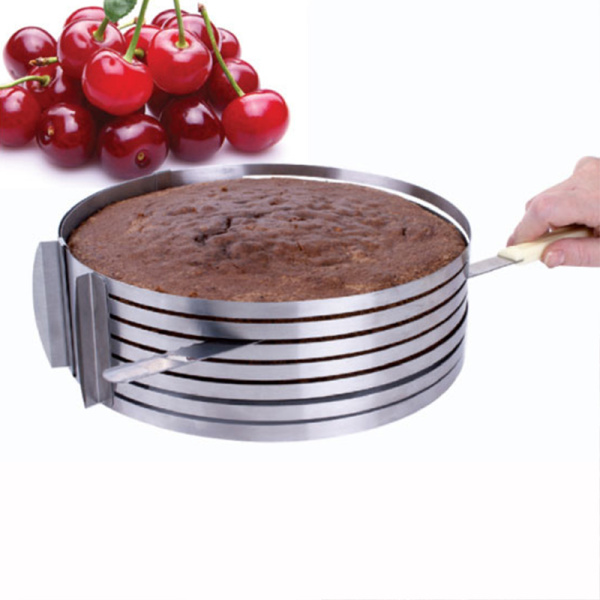 Форма для выпечки коржей (для торта) кольцо раздвижное с прорезями 24-30 см