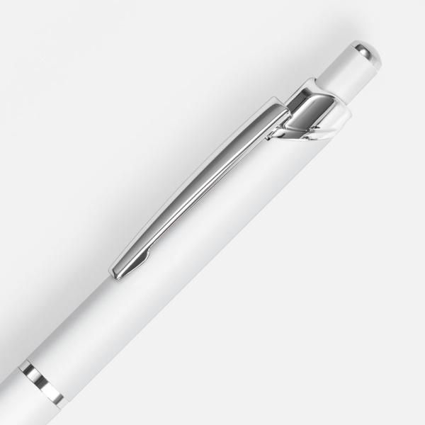 Ручка шариковая Chromos Soft Touch, белая, 13,9х1,1 см