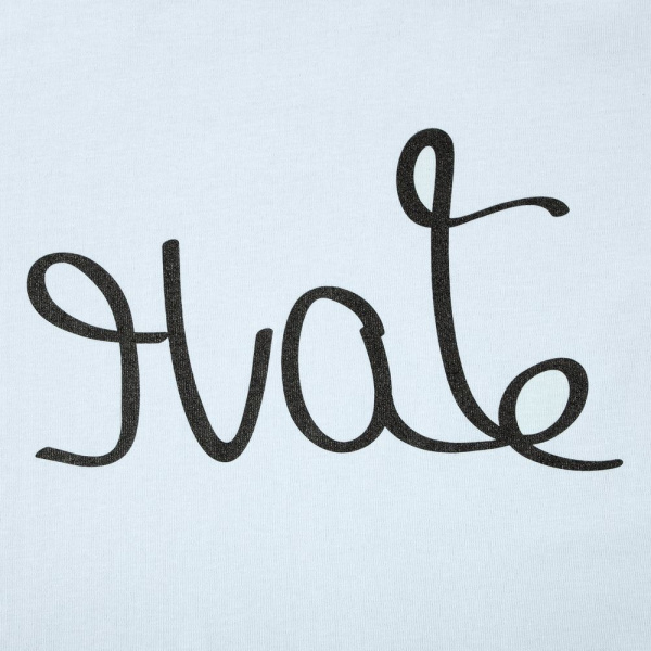 Футболка женская Hate-Love, голубая, S–XL