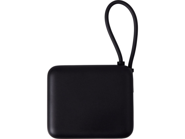 Внешний аккумулятор со встроенным кабелем «Liri», QC/PD, 10000 мАч, Цвет черный