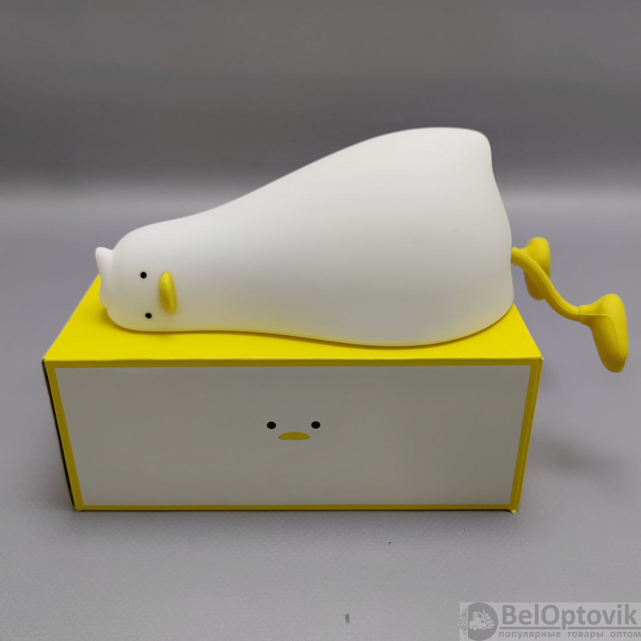 Светильник - ночник силиконовый Сонный Гусь Duck Sleep Lamp (USB, 3 режима,  таймер 30 мин) (арт: 13654) от 580 ₽ рублей оптом в Москве