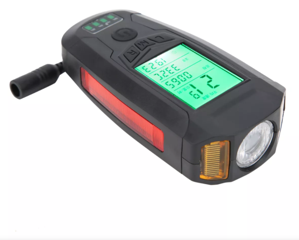 Велокомпьютер AS0808 + 2LED + фара, звонок