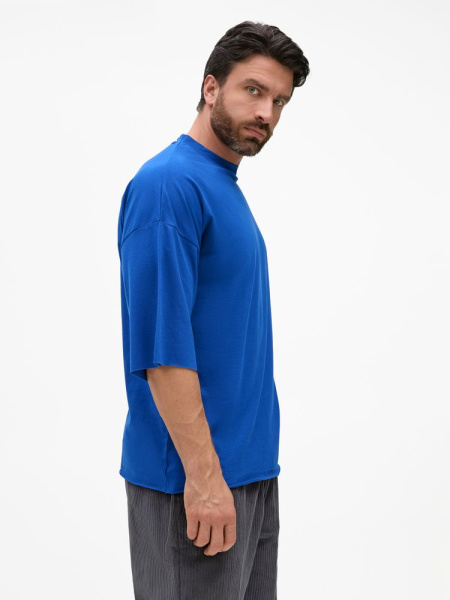 Футболка унисекс оверсайз T1, синяя, XS–XXL