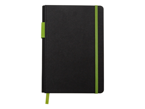 Бизнес-блокнот А5 «Bossy», Цвет черный, зеленое яблоко