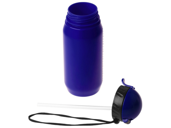 Бутылка для воды с трубочкой «Little», 400 мл, Цвет синий