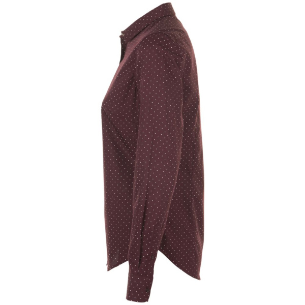 Рубашка женская Becker Women, бордовая с белым, XS–XXL