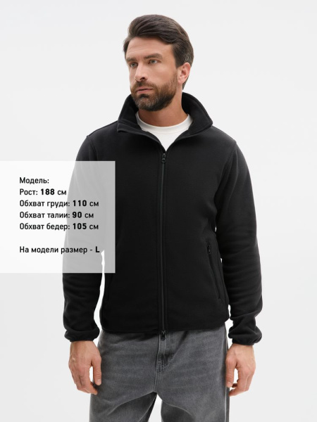 Куртка флисовая унисекс Ben Mac, черная, S–3XL