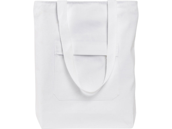 Сумка на молнии «Zipper» из хлопка 280 г/м2, Цвет белый