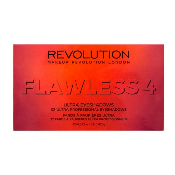 Палетка теней Revolution Makeup Ultra Eyeshadow Flawless 4 с зеркалом (32 оттенка)