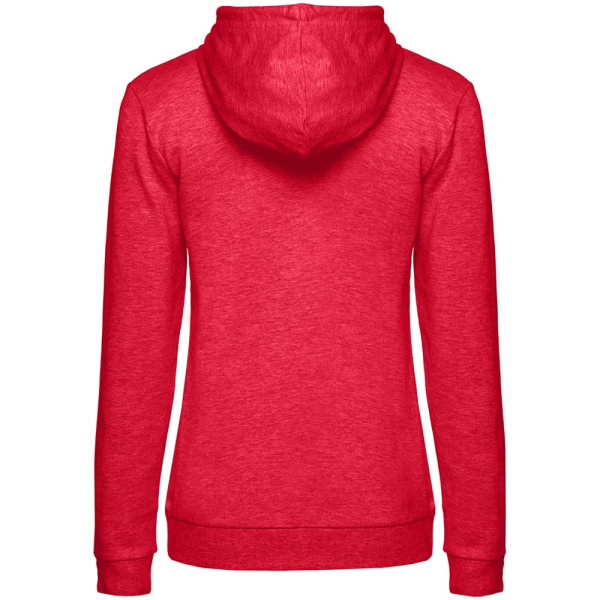 Толстовка с капюшоном женская Hoodie, красный меланж, XS–XXL