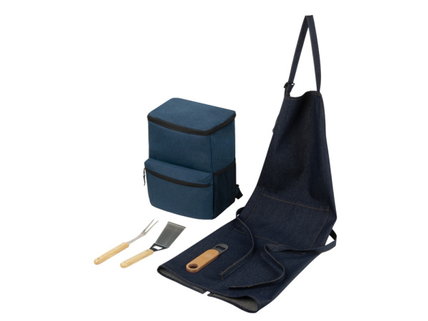 Подарочный набор для барбекю «BBQ party», Цвет синий, натуральный