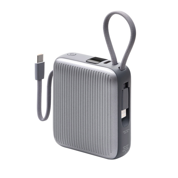 Внешний АКБ NRG Turbo Cable 10000 mAh, 22,5Вт, Размер 10000 mAh, Цвет графит