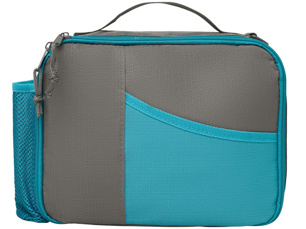 Изотермическая сумка-холодильник «Breeze New» для ланч-бокса, Цвет серый/голубой