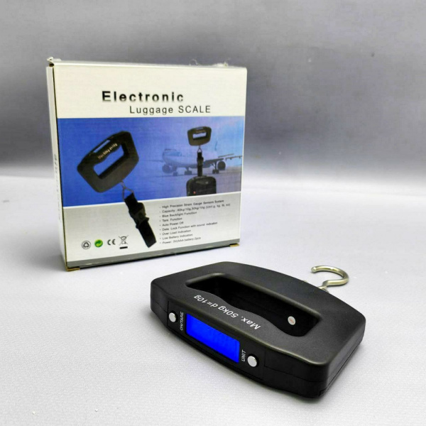 Ручные багажные весы (Безмен) электронные цифровые с LCD дисплеем Electronic Luggage Scale до 50 кг