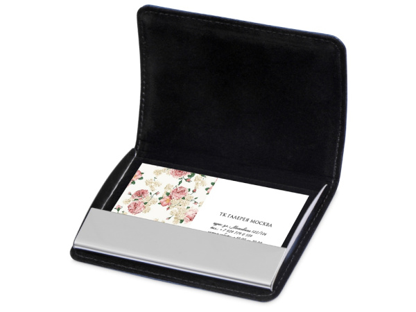 Визитница «Намибия», Цвет синий/серебристый