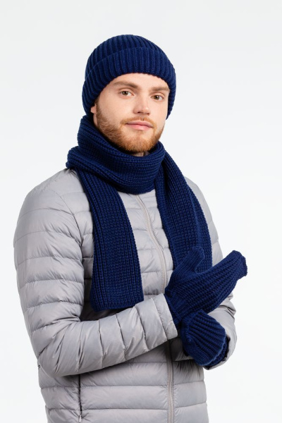 Варежки Nordkyn, темно-синие, S–XL