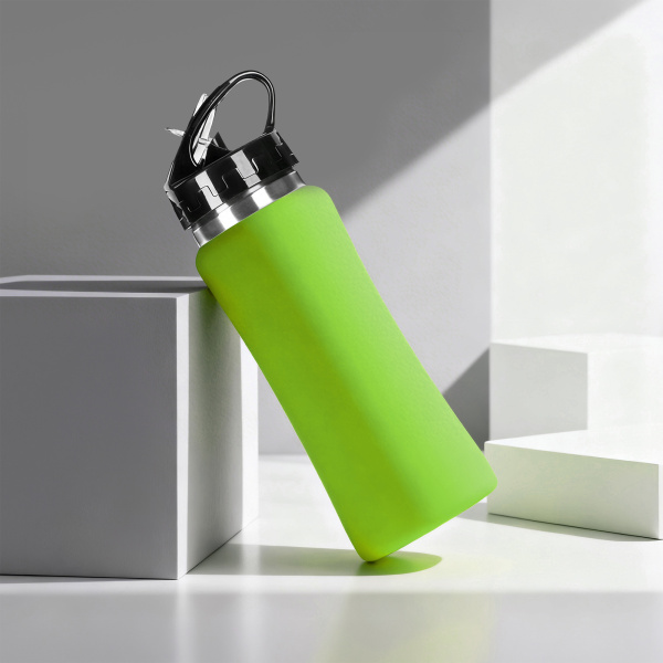Подарочный набор «COLOR IT» с бутылкой для воды и повербанком, 5000 mAh, Размер 5000 mAh, Цвет зеленое яблоко