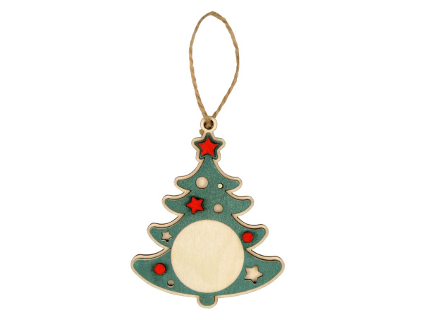 Подвеска «Ёлка», Цвет натуральный/зеленый