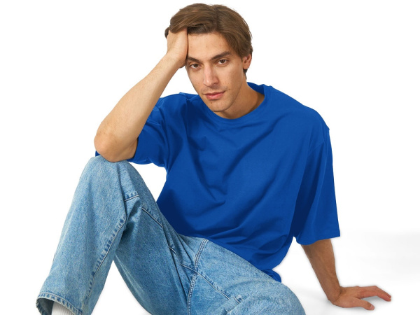 Футболка оверсайз «Berlin» унисекс, Размер XL-2XL, Цвет классический синий