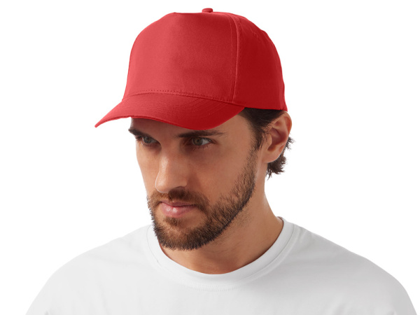 Бейсболка «Poly», Размер 56, Цвет красный