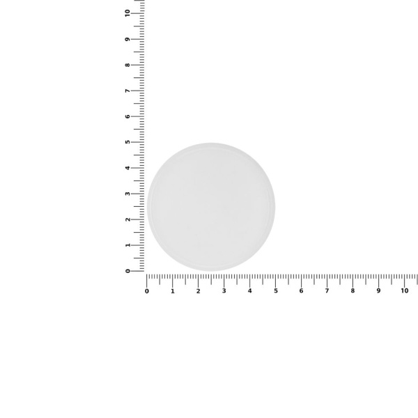 Лейбл из ПВХ Dzeta Round, L, прозрачный, 5х5,01х0,2 см