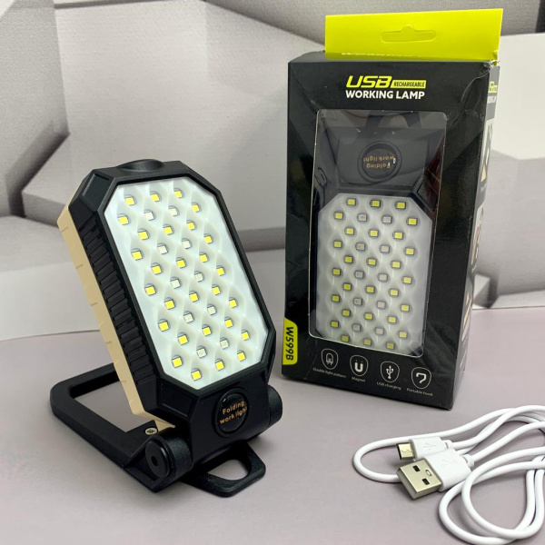 Переносной светодиодный фонарь-лампа USB Working Lamp W599В (4 режима свечения, 4 вида крепления)