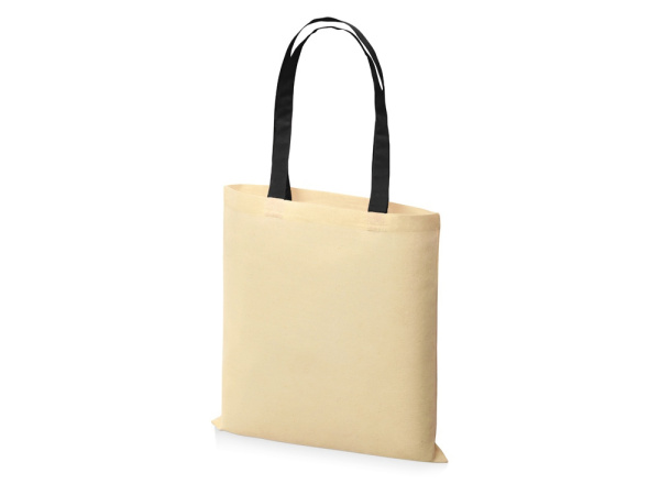 Сумка «Dakota» из хлопка 100 г/м2, Цвет натуральный/черный