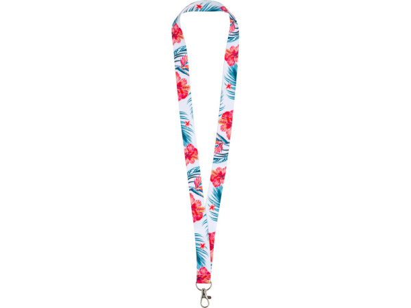 Ланъярд под сублимацию с карабином, 2 см, Цвет белый