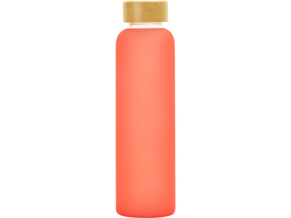 Стеклянная бутылка с бамбуковой крышкой «Foggy», 600 мл, Цвет красный