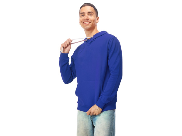 Толстовка "Stream" с капюшоном, унисекс, Размер 2XL, Цвет классический синий