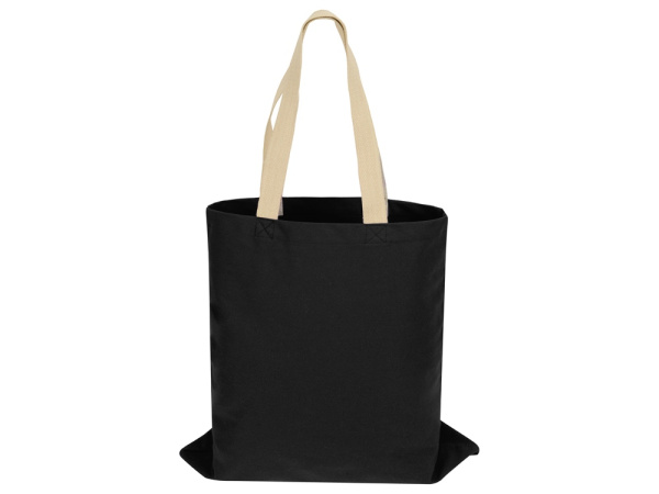 Сумка для шопинга «Steady» хлопковая с парусиновыми ручками, 260 г/м2, Цвет черный