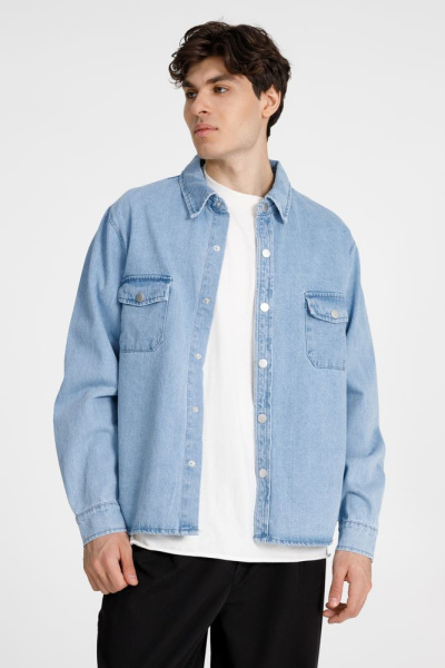Куртка джинсовая O3, голубая, XS–4XL