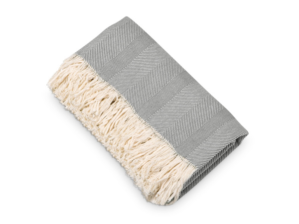 Плед «Hild» из натурального хлопка, Цвет серый