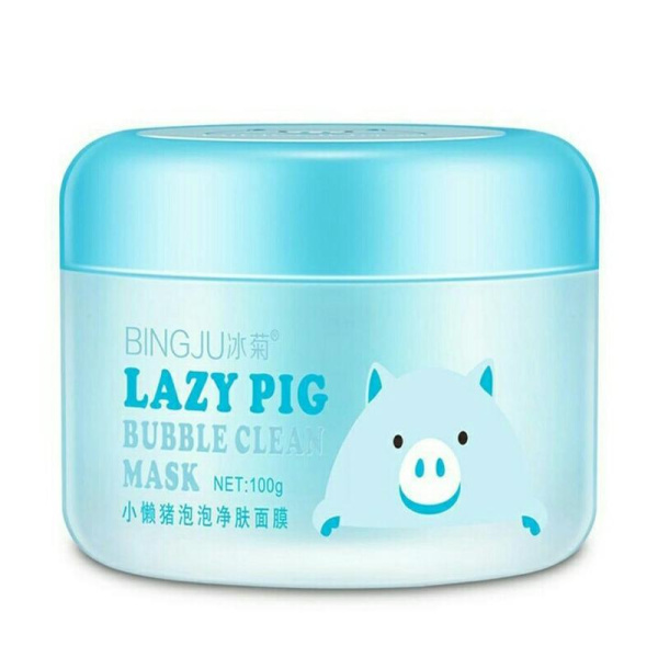 Кислородная пузырьковая маска Lazy Pig Bubble clean Bingju, 100g