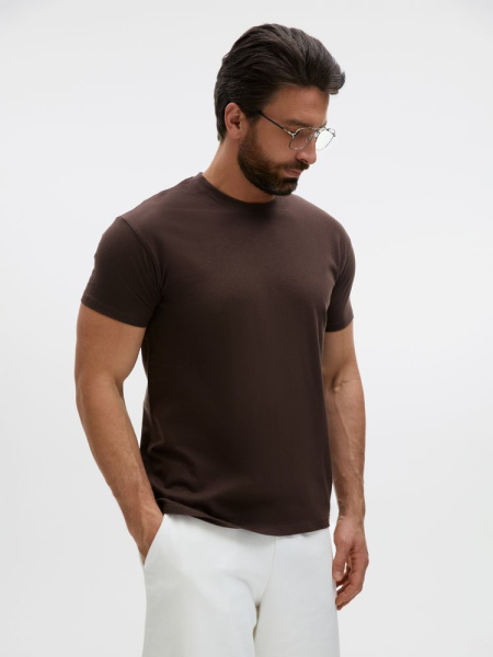 Футболка унисекс Regent 150, темно-коричневая (шоколад), XS–XXL