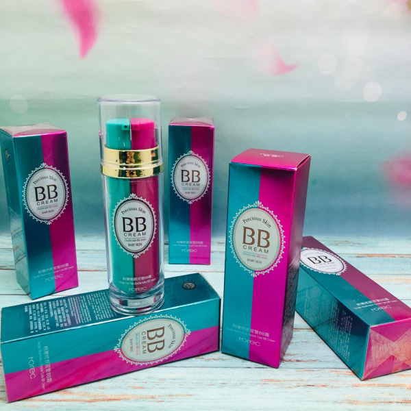 Матирующий BB крем + база под макияж с витамином Е (натуральный) Rorec Precious skin 2 в 1, 50 ml