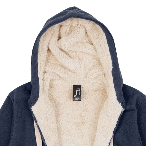 Толстовка унисекс на молнии Sherpa 280, темно-синяя, XXS–XXL
