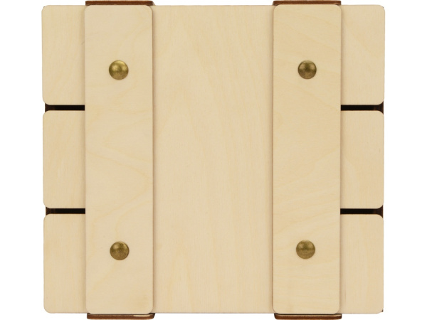 Деревянная подарочная коробка с крышкой «Ларчик», Цвет натуральный