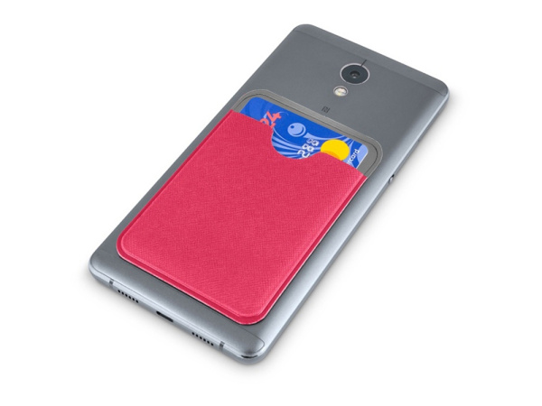 Картхолдер с креплением на телефон «Favor», Цвет фуксия