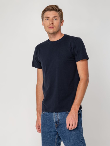 Футболка мужская T-bolka Stretch, темно-синяя, S–3XL