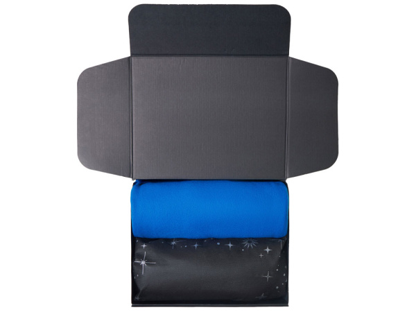 Подарочный набор «Re:Home» с пледом, свечой и диффузором, Цвет синий