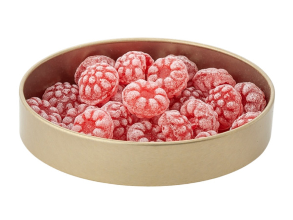 Подарочный набор «По-сибирски» с черным чаем и малиновым монпансье, Цвет черный