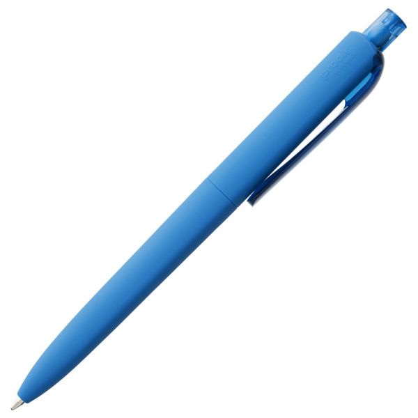 Ручка шариковая Prodir DS8 PRR-T Soft Touch, голубая, 14х1,1 см